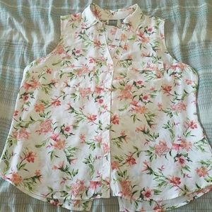 NY & Co Soho Jeans Sleeveless Floral Blouse